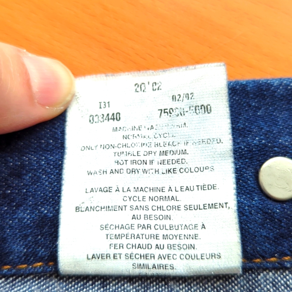 Vintage LEVI'S Orange Tab Denim Jacket - Size Small - Picture 5 of 8